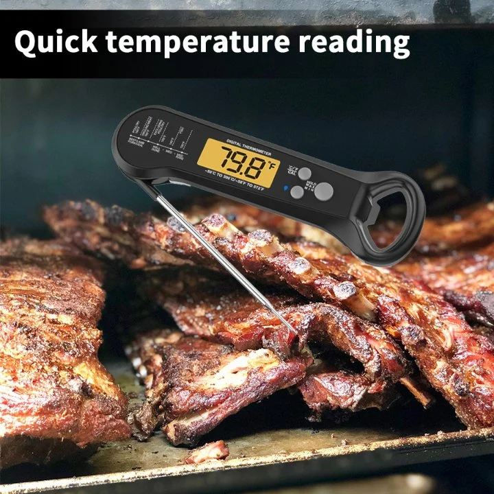 2022調査世帯の温度計を調理するための折る肉温度計が付いている新しいデジタル体温計
